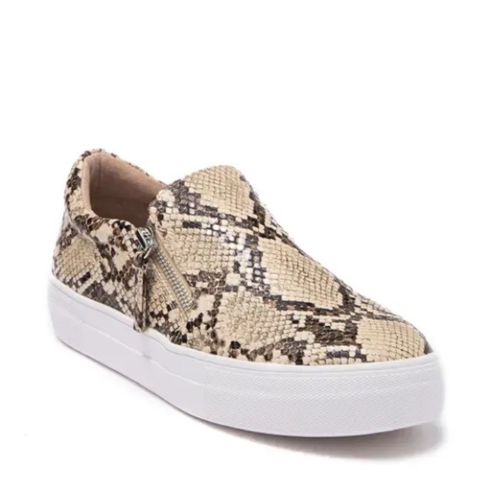 Steve Madden - Snakeskin Print Slip Ons with zippers